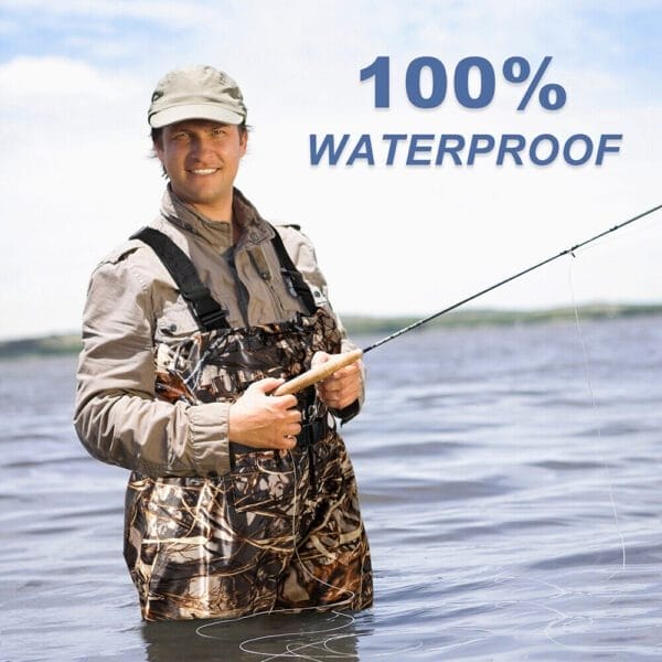 Waterproof Mens Chest Waders with Boots - Image 2